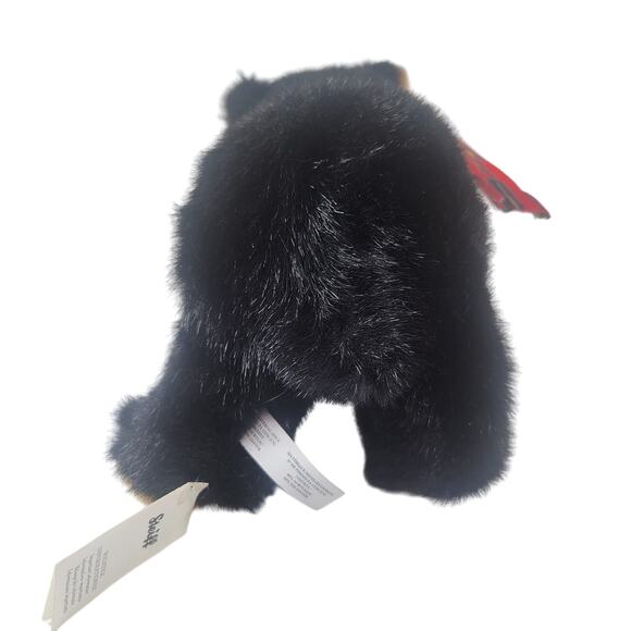 Steiff Teddy Bear Black Plaid Scarf  # 673054 Collectible Eddie Bauer 2009 - Picture 3 of 16